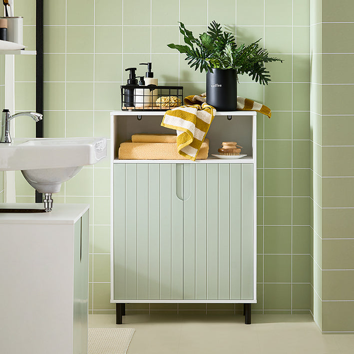SoBuy Meuble de salle de bain - 2 portes - 60 x 30 x 87 cm - Blanc