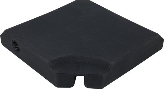 Pied de parasol AXI en 4 parties, à remplir – Noir – 99 x 99 x 10 cm - Pour parasols suspendus jusqu'à 2,5 x 2,5 m ou d'un diamètre de 3 m – Avec poignée – Plastique