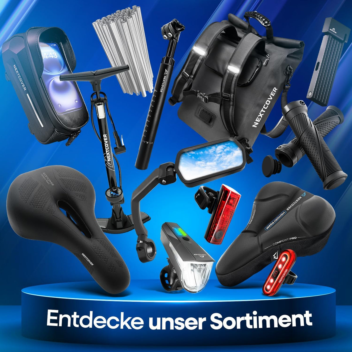 NEXTCOVER® Cadenas pour vélo d'enfant - Code numérique à 4 chiffres - Cadenas à combinaison pour vélo avec chiffres colorés - Cadenas pour scooter Extra robuste et sûr - Noir