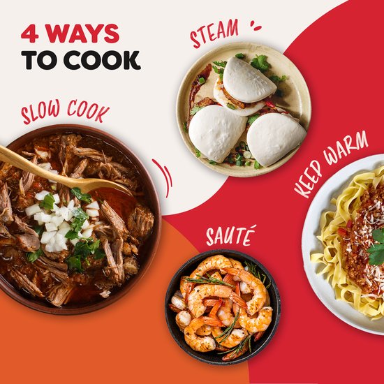 Mijoteuse Instant Pot Superior 7,2 L - Mijoteuse 4-en-1 - Sauter - Cuisson à la vapeur - Maintien au chaud - Jusqu'à 10 portions - Cuisson tout-en-un