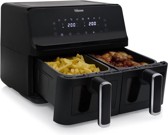 Tristar FR-9037 - Friteuse à air chaud XXL - 6,2 L - Avec hublot - 10 programmes de cuisson - Sans PFAS