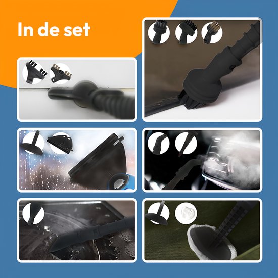 BOLLIT 16 en 1 Nettoyeur à vapeur 1500W - Sèche-mains - Nettoyeur de tapis - Nettoyeur de taches - Nettoyeur à vapeur - Nettoyeur à vapeur à main - Nettoyeur de sols - Vadrouille à vapeur - Nettoyage de sols, canapés, salles de bains et tapis