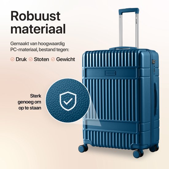 SKYCASES Bagage à main – Classic Heritage – Valise à roulettes légère – Durable – 36 L – Serrure TSA – 55 x 39 x 20 cm – Valise à roulettes pour bagage à main – Roulettes Spinner – Bleu foncé