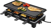 Assiette Gourmet 8 personnes KitchenBrothers - Set avec casseroles et spatules - 46,5 x 23 cm - 1500W - Noir