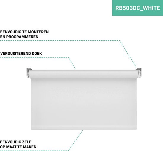 VONROC SMART BLINDS - Store électrique - Extension - 80 x 190 - Blanc - Sans télécommande ni câble de recharge