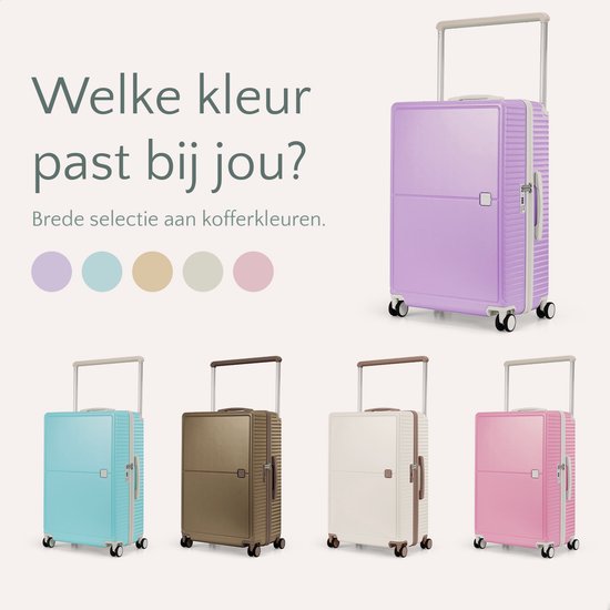 Skycases City Walker - Valise de voyage moyenne 77L - Légère et résistante - Roues pivotantes à 360° - Verrouillage TSA d'origine - Housse de protection et pochette humide incluses - 66 x 45 x 26 cm - Violet