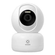 Caméra PTZ intelligente Woox 2K HD - Blanche - 360° avec reconnaissance IA et vision nocturne