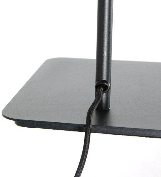 Lampadaire Steinhauer Volari 4710ZW en plastique noir et métal, hauteur 120 cm, ampoule LED « dim-to-warm » avec tête orientable et inclinable, pour usage intérieur