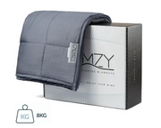 Couverture lestée Calmzy 8 kg - Gris foncé - 150 x 200 cm - Simple, coton