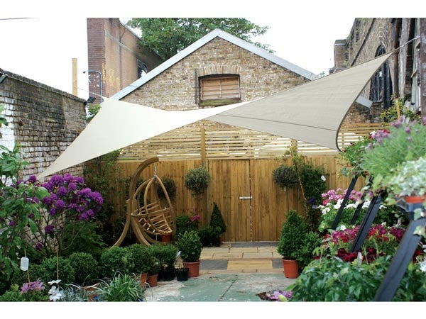 Voile solaire Perel - Carré - 5 X 5 M - Couleur : Crème