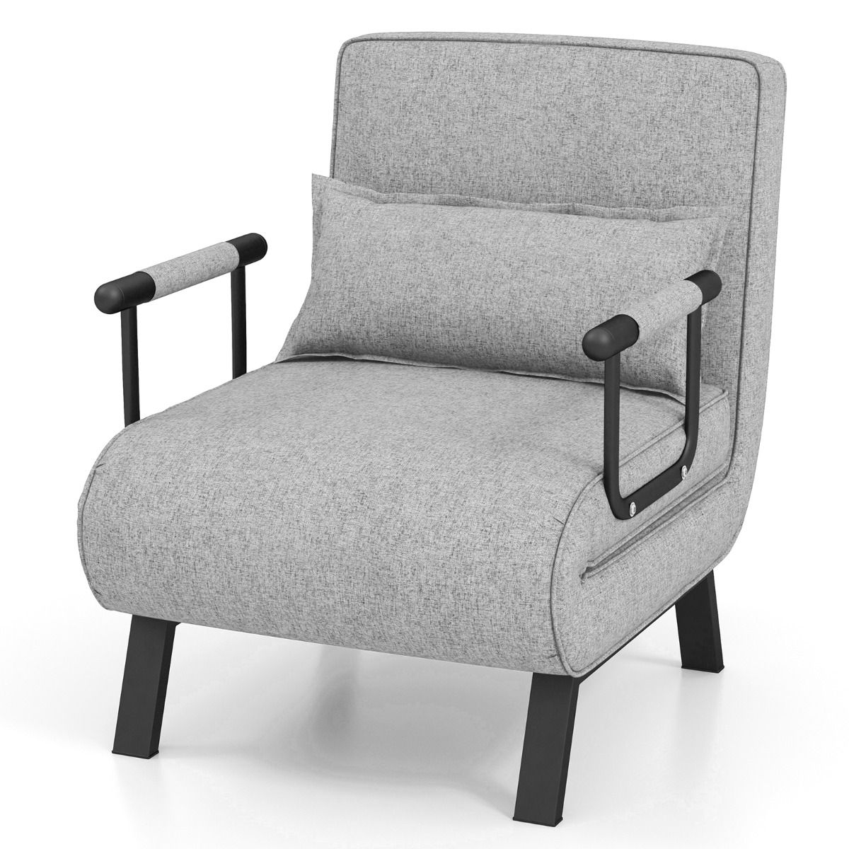 Fauteuil de sieste Coast 4-en-1 - dossier réglable - avec accoudoirs - gris clair
