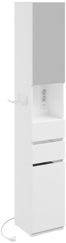 Armoire de salle de bains SoBuy BZR240-E-W - 30 x 30 x 180,5 cm - Blanc