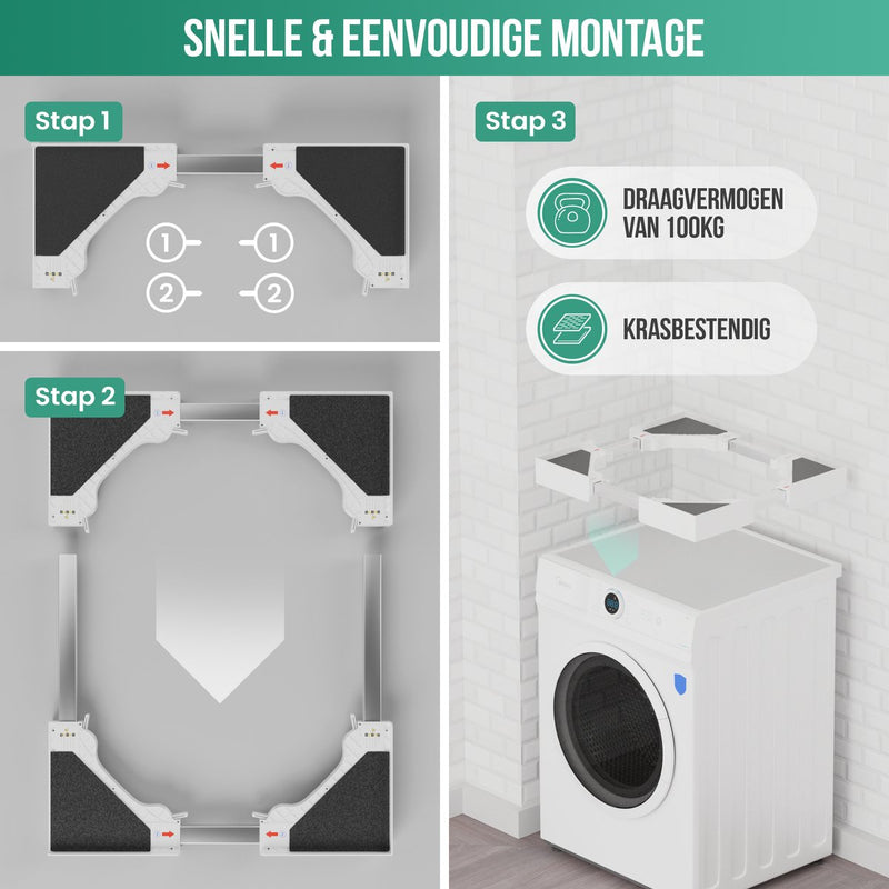 Avalo Spacer Washer Dryer - Stacking Kit Washer Dryer - Intermediate Frame - Universally Adjustable