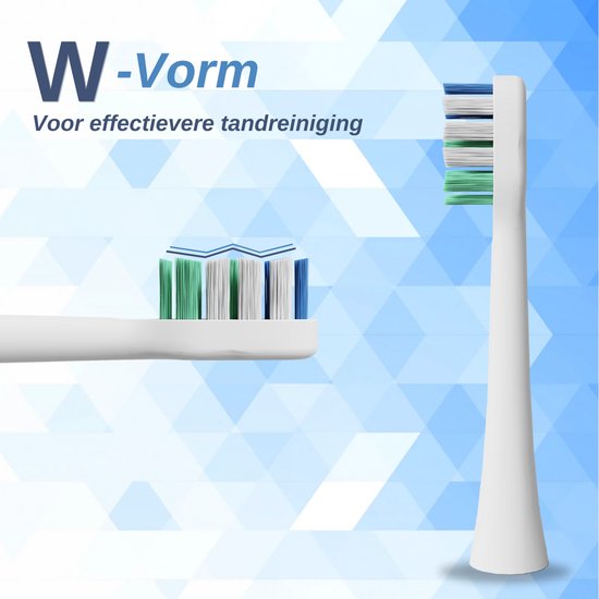 VAIVE Set de têtes de brosse à dents - 6 pièces - Sonic Wave Precision X8900 - Blanc