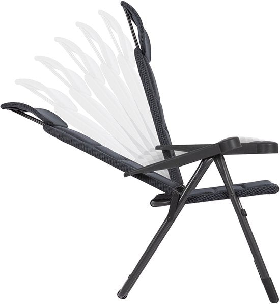 Crespo - Chaise pliante - AP/213 - Air-Deluxe - Extra compacte - Gris - Modèle 2025