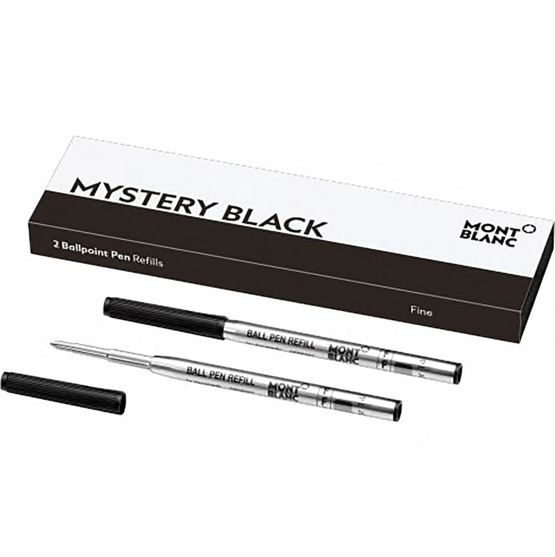 Montblanc - Recharges pour stylos à bille - Fine (F) - Mystery Black - 2 pièces