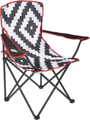 Bo-Camp - Urban Outdoor - Chaise pliante - Madison - Noir/Blanc