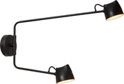 Lucide MILNE - Applique murale - LED à intensité variable - 2x8 W 2700 K - Noir