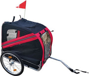 Remorque vélo pour chien - BRASQ  - Jusqu'à 40kg - Pliable avec réflecteurs - Rouge/Noir