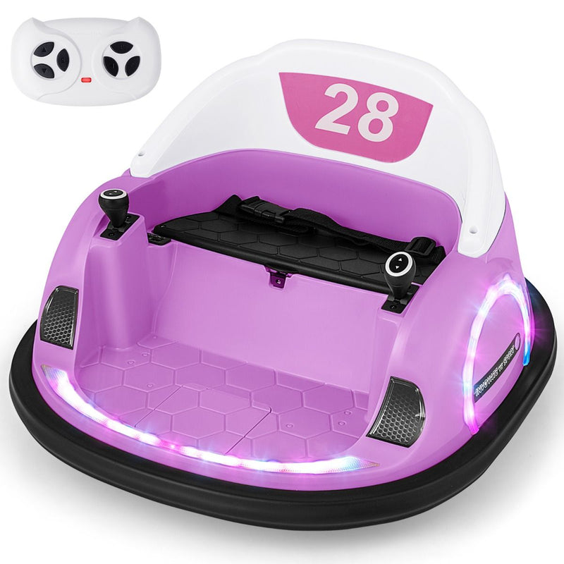 Voiture électrique « Coast » pour tout-petits - pivotante à 360° - avec télécommande - rose