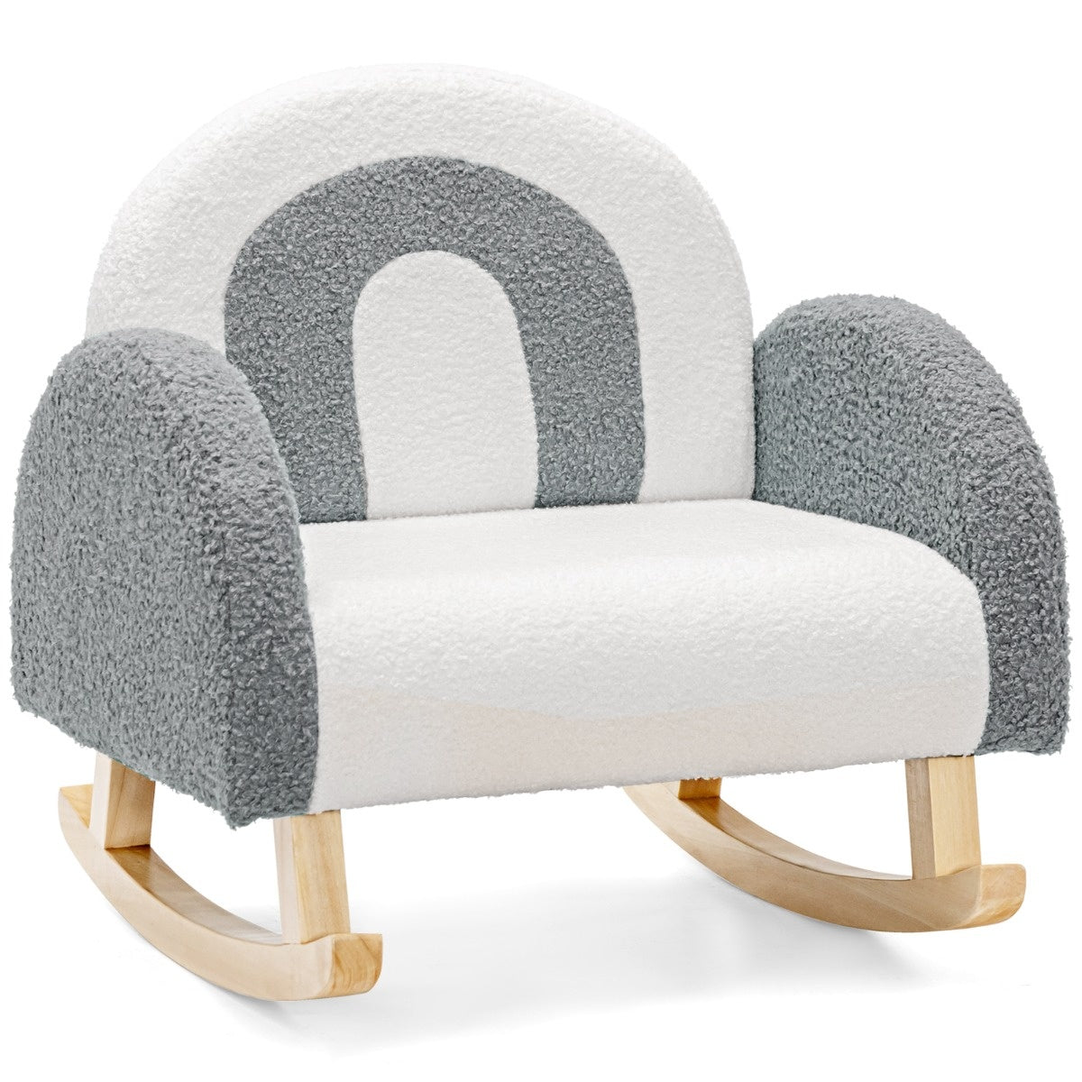 Chaise à bascule Coast Children Gevotte avec pieds en bois massif gris