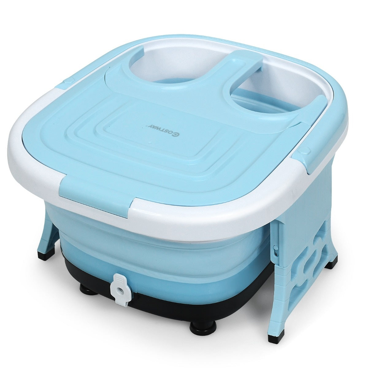 Bain de pieds massant Coast pliable avec télécommande bain de pieds balnéo 42 x 40 x 24 cm bleu