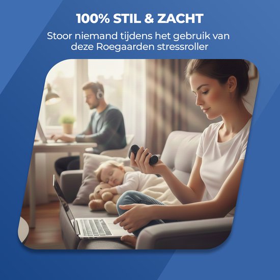 Balles anti-stress Roegaarden pour adultes - Balle anti-stress pour la main - Rouleau anti-stress - Calme et concentration - Facile à emporter