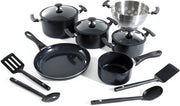 BK Vivid : ensemble de casseroles antiadhésives en céramique, 13 pièces - Ø 16-28 cm - Poêle à frire - Poêle à sauter - Sans PFAS – Batterie de cuisine compatible induction – Résistante au four jusqu'à 160 °C – Lavable au lave-vaisselle – Chauffage rapide