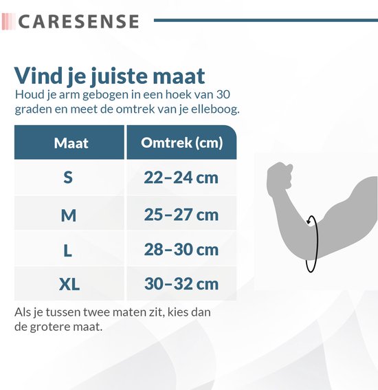 Caresense Elbow Brace - Attelle de bras pour le tennis - Attelle de coude - taille L