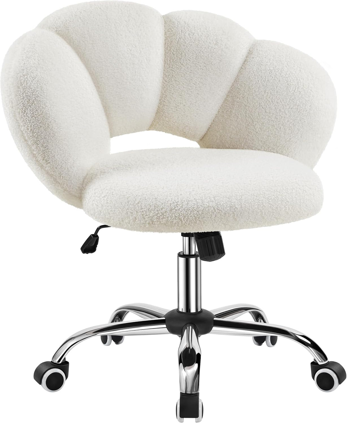 Yaheetech Chaise de bureau réglable - en forme de nuage - jusqu'à 136 kg - 70 x 60 x 72-82 cm - blanc