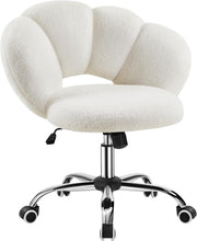 Yaheetech Chaise de bureau réglable - en forme de nuage - jusqu'à 136 kg - 70 x 60 x 72-82 cm - blanc