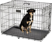 Brixy Dog Bench - Banc pour chiens - Taille M - pliable - 76 x 47 x 54 CM - 2 portes - noir