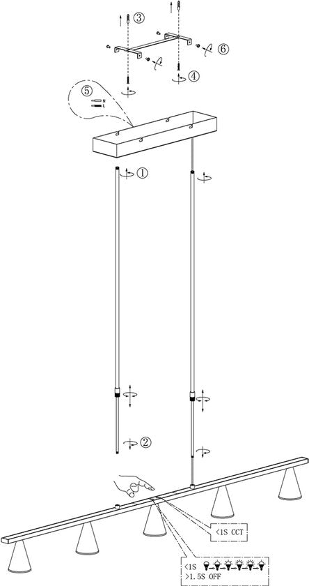 Steinhauer - lampe suspendue - Vortex - acier - métal - lampe design - LED - 3066ST