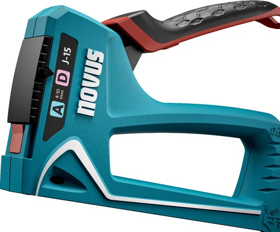 Novus Handtacker J-15 - Agrafeuse manuelle - pour agrafes A, D, H et G - pour la fixation, entre autres, de textiles, de cuir, de films, de papier, de liège et de plaques en plastique souple