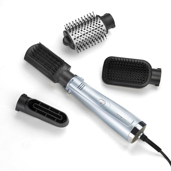 Brosse-sèche-cheveux 4 en 1 BaByliss Hydro Fusion AS774E - 1 000 W - Système ionique double - Appareil multifonction avec 4 embouts - Jet d'air froid