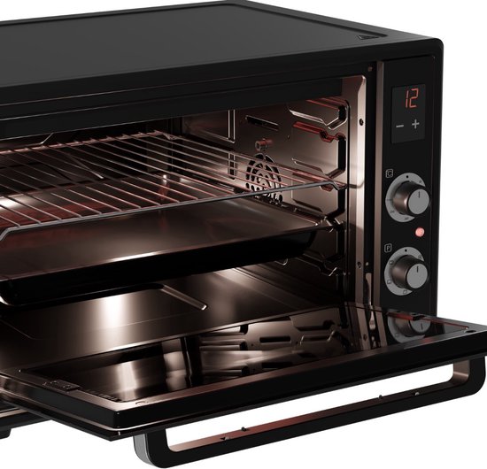 Wiggo WMO-E657(B) - Mini-four autonome - Électrique - 60 cm - 65 litres - 2 000 W - Garantie 5 ans - Noir