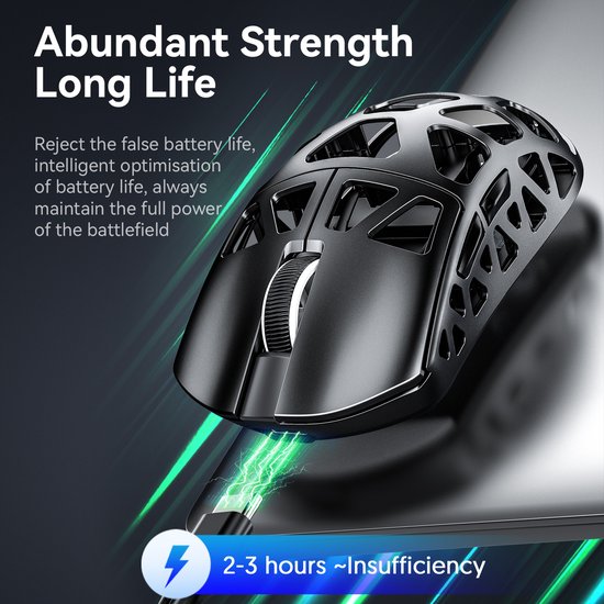 ATTACK SHARK R3 - Souris gaming sans fil - PAW3395 - Ultralégère (46 g) - Filaire/2,4 GHz/BT 5.1 - 26 000 DPI - Alliage de magnésium