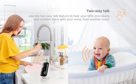 Motorola Baby Monitor PIP11 - 300m Bereik - Tweewegcommunicatie - Incl. Nachtlampje en Slaapliedjes - Wit