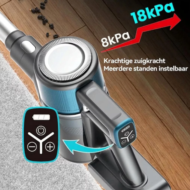 Aspirateur balai sans fil Ochama 4-en-1 - 18 kPa - 40 minutes d'autonomie - 2 600 mAh - Éclairage LED - Sans sac - Modèle XL-613M4