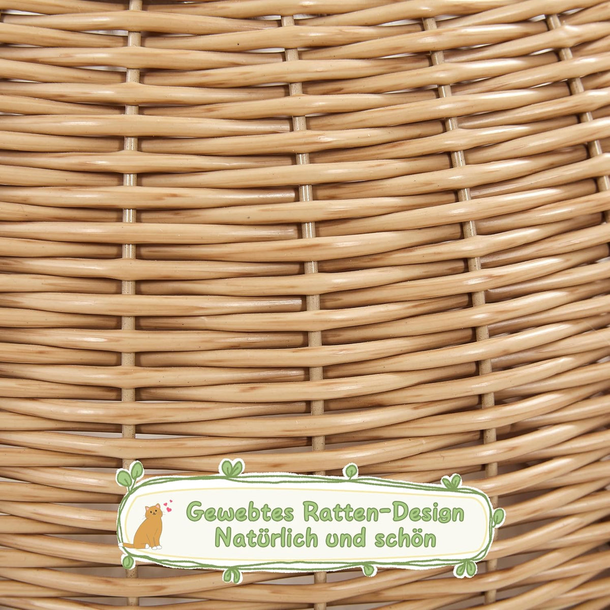 Yaheetech Cat Scratch Post with Basket and Cat House - 75 cm - Beige - Compact and Sturdy Design
