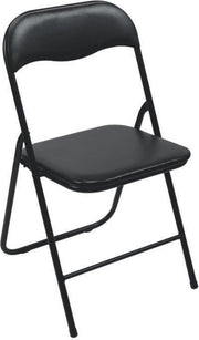 Perel Chaise pliante, pliable, résistante aux intempéries, 150 kg maximum, événements, réunions, petits espaces, noir