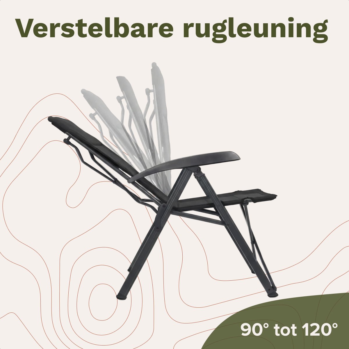 TRVLMORE Chaises de camping de luxe Lot de 2 - Pliables - Capacité de charge de 150KG - Dossier réglable - Sac de transport inclus - Noir