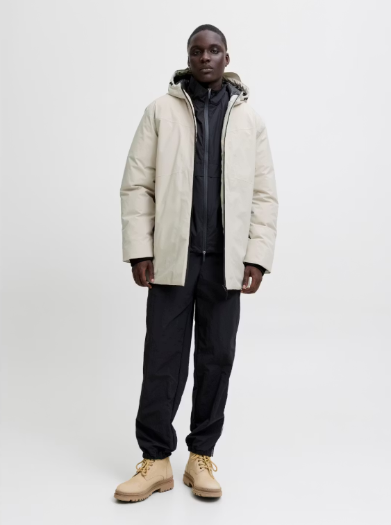 Jack & Jones Planet Parka Jacket XL - Moonbeam - Hommes - Léger, chaud et coupe-vent
