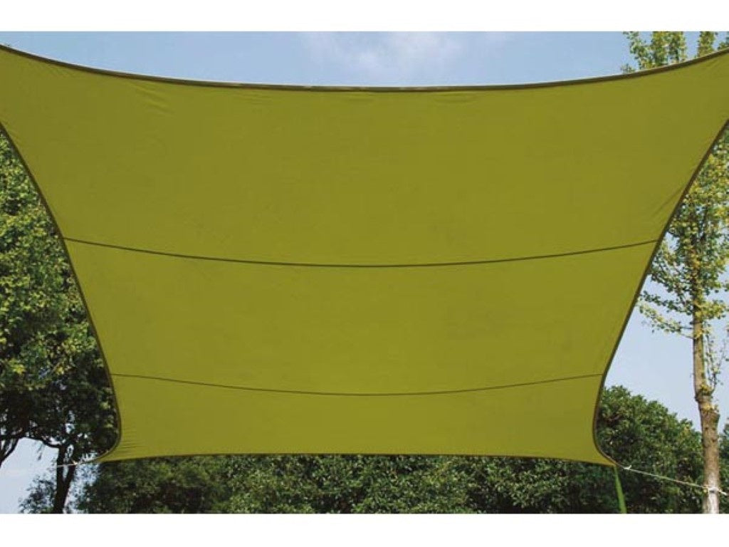 Perel Schaduwdoek, waterafstotend, 5 x 5 m, 160 g/m², polyester, vierkant, limoengroen