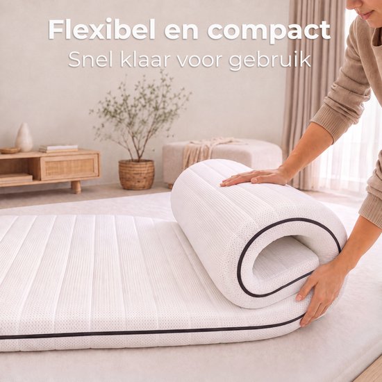 Matelas CozySense Basic 90 x 200 cm – Simple – Mousse PU CertiPUR-US – Housse amovible OEKO-TEX – Épaisseur : 13 cm – Fermeté moyenne