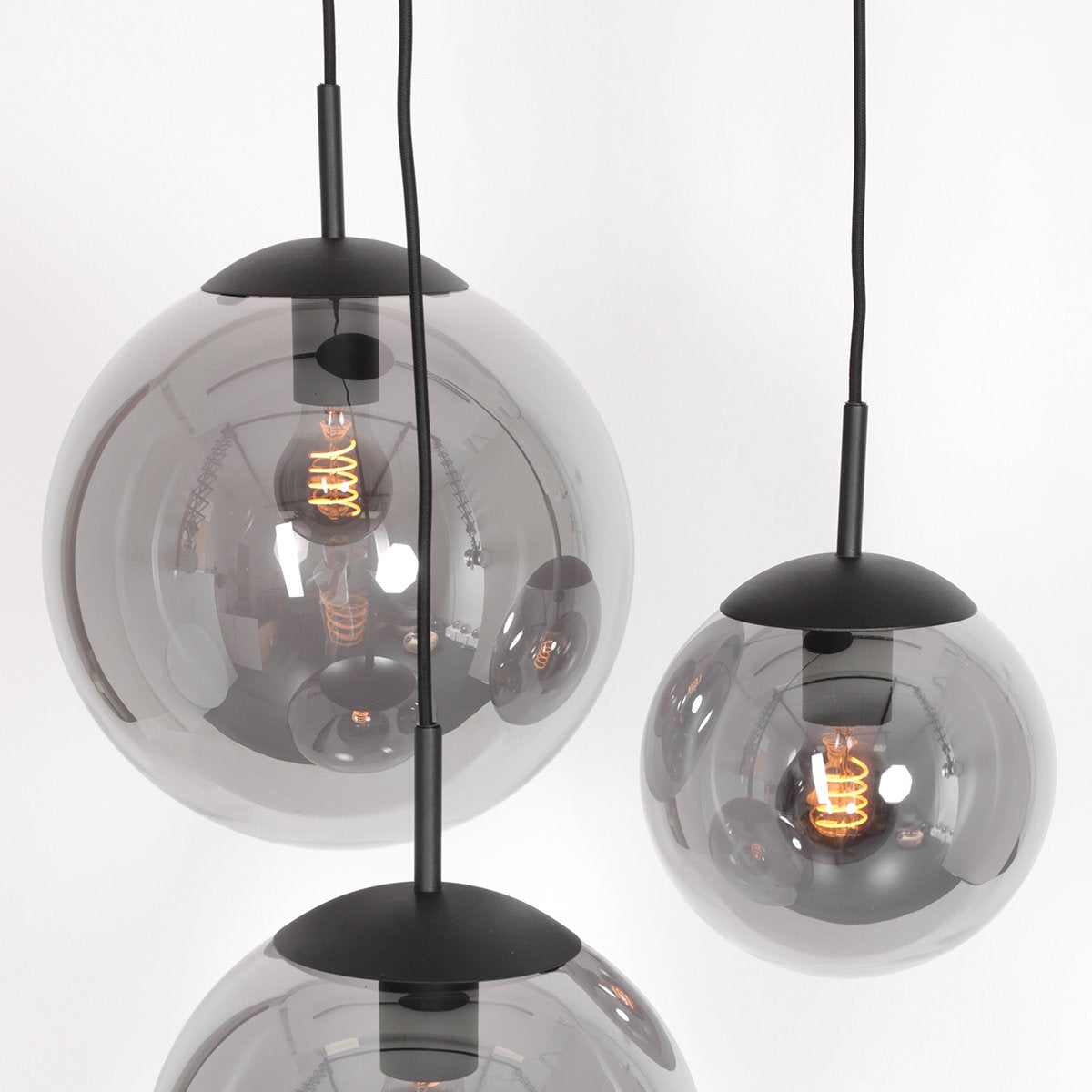 Steinhauer - lampe suspendue - Bollique LED - noir - verre métal - Ø 40cm - E27 - 3123ZW