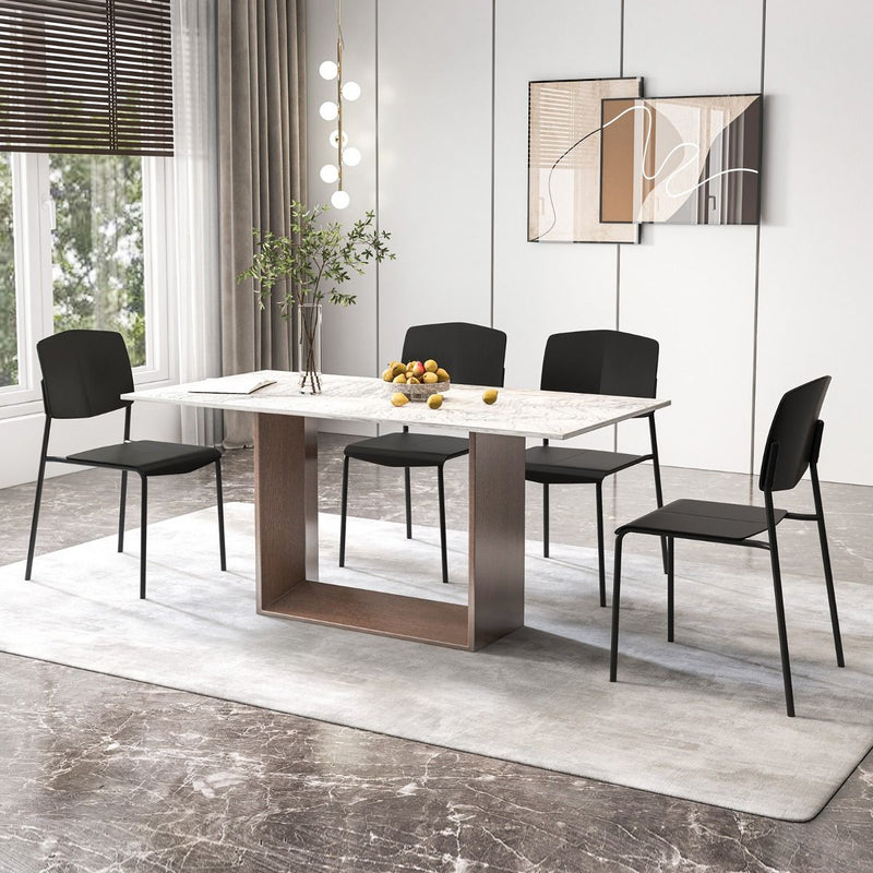 Ensemble de 4 chaises de salle à manger Coast - Empilables - Dossier ergonomique - Plusieurs couleurs disponibles