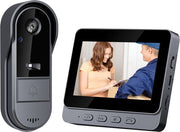 Fuegobird M15S - Kits de sonnettes sans fil avec carte Micro-SD de 32 Go - Sonnette vidéo intelligente - avec écran de 4,3 pouces - Étanche IP65 - Caméra HD avec grand angle de 170° et vision nocturne - Noir