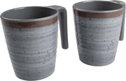 Bo-Camp - Tasse - Halo - L - Mélamine - 4 pièces - Gris