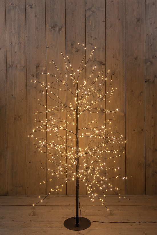 Anna's Collection Arbre lumineux - noir - 150 cm - métal - 1 000 LED - blanc chaud - sapin de Noël